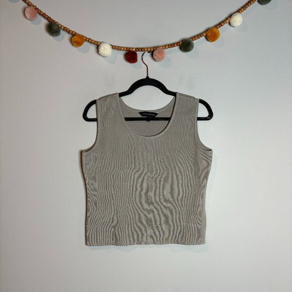 Ming Wang grey sleeveless sweater tank - Picture 1 of 5
